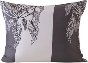 Fata de perna din flanel TIRSO 50x70 cm, gri-alb
