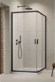 Cabina de dus dreptunghiulara cu usa glisanta Radaway Alienta 80x100 cm GunMetal periat-transparent