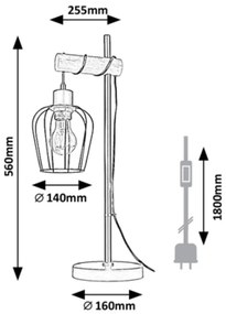 Veioza / Lampa de masa stil minimalist industrial Fabian