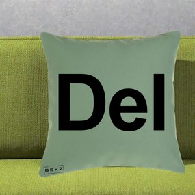 Perna Personalizata Tasta Del Tipografie Bold, 40x40 cm, Verde, Husa Detasabila, Perna Inclusa, BEKZ®