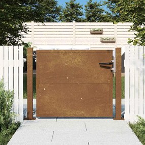 vidaXL Poartă pentru grădină, 105x80 cm, oțel corten