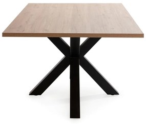 Masă de dining cu blat cu aspect de lemn de stejar 100x180 cm Comba – Marckeric