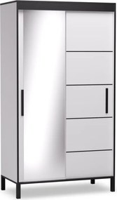 Dulap cu usi glisante si oglinda 120x221 cm, Bell-M, ADRK Furniture (Culoare: Artisan)