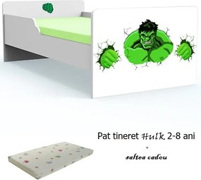 Pat tineret Hulk cu saltea