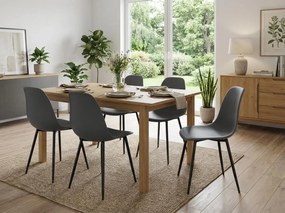 OFERTA Scaun gri inchis OSAKA cu picioare negre Calitatea II-a