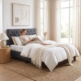 Saltea ortopedica memory foam 3 straturi, husa bambus detasabila, fermitate medie