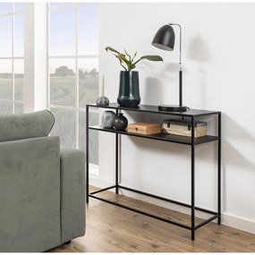 Masă tip consolă cu picioare metalice Actona Newcastle, negru