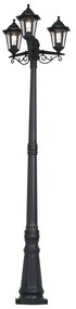 Stâlp clasic de exterior negru 217cm IP44 - New Haven Hammered