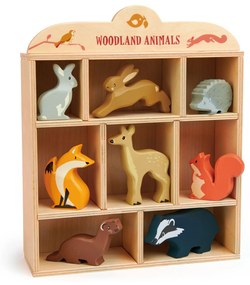 Tender Leaf Toys - Animalutele padurii pe raft din lemn - Woodland Animals
