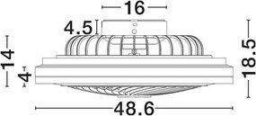 Lustra LED cu ventilator si telecomanda ORYA