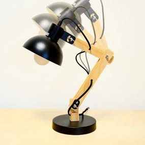 Brilagi - Lampă de masă FOCUS 1xE27/40W/230V, neagră