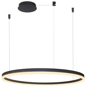 Lustra LED suspendata design modern circular geometric HALO PENDANT 100 BK