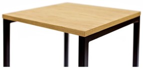 Scaun de bar negru/în culoare naturală cu aspect de lemn de stejar Frame – Woodman