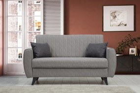 Canapea extensibilă cu 2 locuri Alkon-Light Grey Gri deschis