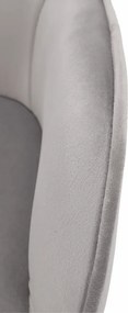 Scaun de birou, material textil din catifea gri deschis / negru, EROL