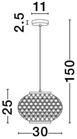 Lustra/Pendul ratan decorativ design natural ASMA