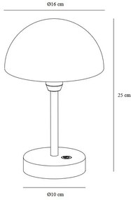 Veioza LED portabila de exterior design nordic IP44 Ellen To-Go Battery negru