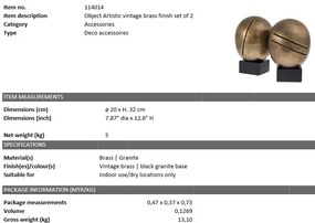 Set 2 obiecte decorative vintage Artistic 114014 HZ