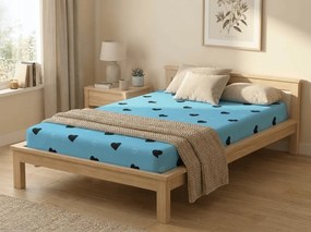 Cearsaf din microfibra CORAZON albastru 180x200 cm