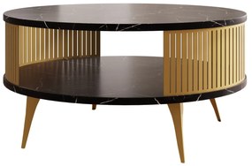 Măsuță de cafea Mezanoa Gold (auriu + Negru pietra grigia) . 1103730