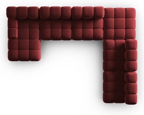 Canapea roșie cu tapițerie din catifea 379 cm Bellis – Micadoni Home