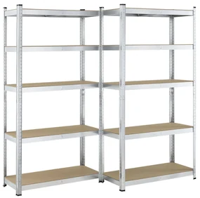 Juskys Set 2 rafturi - 180x90x40 cm