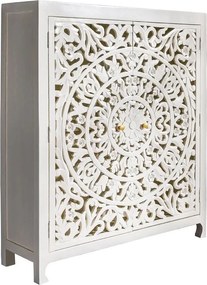 Comoda inalta design oriental MARRAKECH 140cm, alb