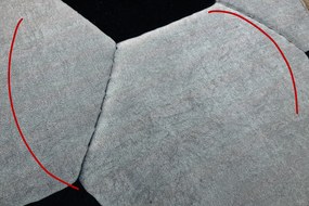 BAMBINO 2139 cerc covor lavabil - Fotbal pentru copii anti-alunecare - negru / alb - SECUNDAR-COTATI PRODUSUL
