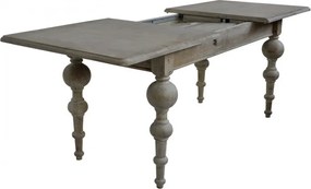 Masă de dining rotundă extensibilă maro, din lemn de pin, 200 x 90 cm "Round Vintage" ,Countryside Collection