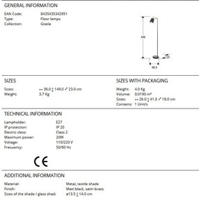 Lampadar/Lampa de podea design moderm Gisela