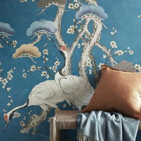 Tapet Kyoto Blossom, Prussian Blue, 1838 Wallcoverings, 6.53mp / rola