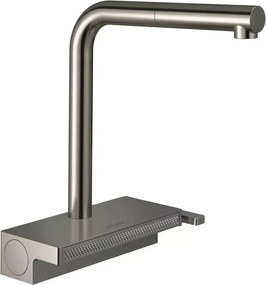 Baterie bucatarie cu dus extractibil Hansgrohe Aquno Select M81 2 functii inox periat
