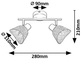 Spot Rabalux 73006 FARELIA 2xE14/10W/230V