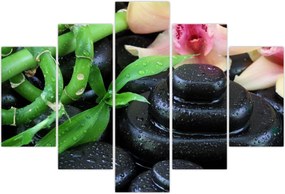 Tablou - Pietre și orhidee (150x105 cm)