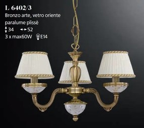 Candelabru din alama 3 brate design italian 6402