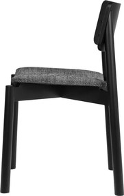 Scaun de dining negru stivuibil Wem – noo.ma