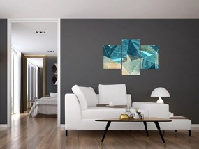 Tablou - Abstract turcoaz (90x60 cm)