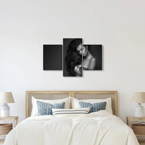 Tablou - Portretul unei femei seducătoare, alb-negru (90x60 cm)