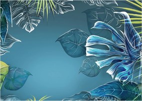 Tablou - Frunzele plantelor tropicale (70x50 cm)