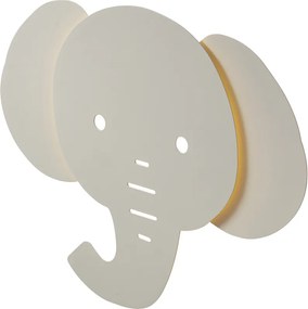 Lampă de perete pentru copii bej, cu LED, cu 3 trepte de intensitate luminoasă - Ellie the Elephant