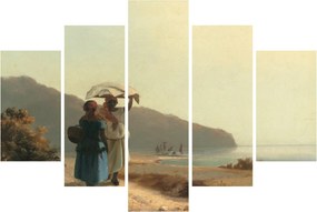 Tablou - Camille Pissarro, Two Women Chatting by the Sea, St. Thomas, reproducere (150x105 cm)