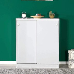 Comoda Multifunctionala Adore Diamond, 2 usi glisante, 5 rafturi,  91 x 105 x 37 cm