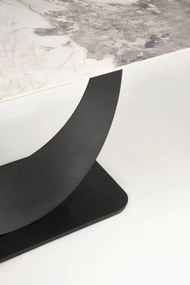 Masa extensibila Fernando marmura alba/negru L160-240 cm