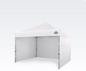 Cort de petrecere premium 3x3 m din aluminiu | Rezistență maximă – BRIMO - cu 3 pereți - Alb