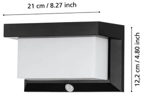 Aplică LED solară cu senzor Eglo 48968 UTRERA LED/3,84W/3,7V IP44