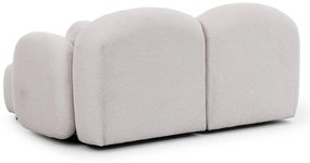 Colțar crem cu tapițerie din țesătură bouclé (cu colț pe partea dreaptă/cu șezlong) Orbit – Ropez