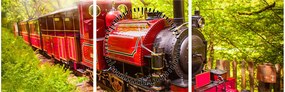 Tablou - Tren cu aburi (cu ceas) (90x30 cm)