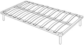 Kit somiera demontabila, 2 randuri, 1400 | 1600 x 2000 mm, lamele lemn stratificat, negru (Dimensiuni: 1400x2000 mm)