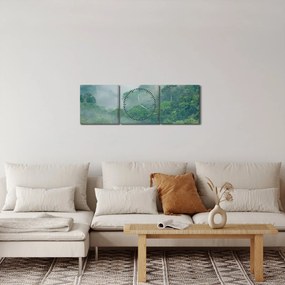 Tablou - Ceața de dimineață (cu ceas) (90x30 cm)