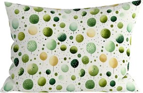 Set lenjerie de pat din polibumbac GREEN TREES POLY verde + fata de perna 50 x 70 cm GRATUIT
